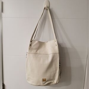 Kooba Cream Leather Shoulder Bag